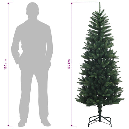 Artificial Hinged Christmas Tree 180 cm PE och PVC Grön
