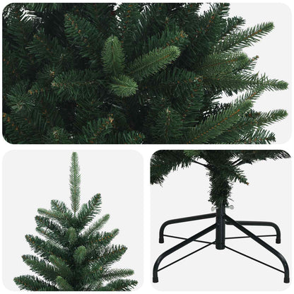Artificial Hinged Christmas Tree 210 cm PE och PVC Grön