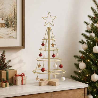 Julcone-träd KUOPIO 60 cm Stål Guld