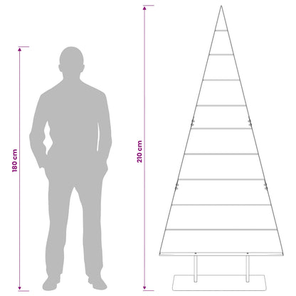 Metall julgran KUOPIO 210 cm Stål Guld