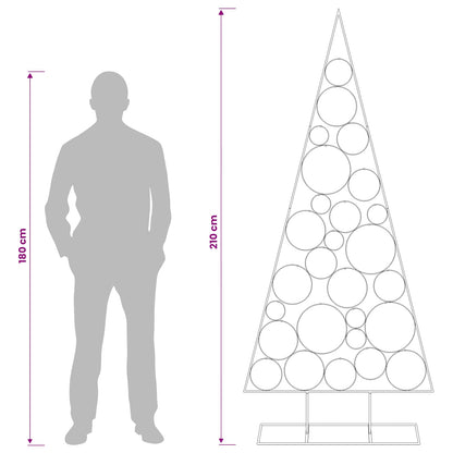 Julgran i metall med runt stativ KUOPIO 210 cm Stål Guld
