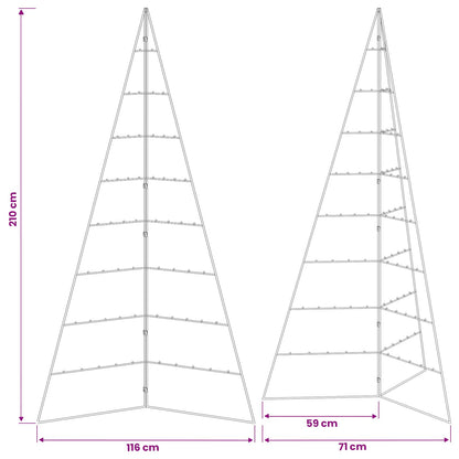 Metall julgran KUOPIO 210 cm Stål Vit