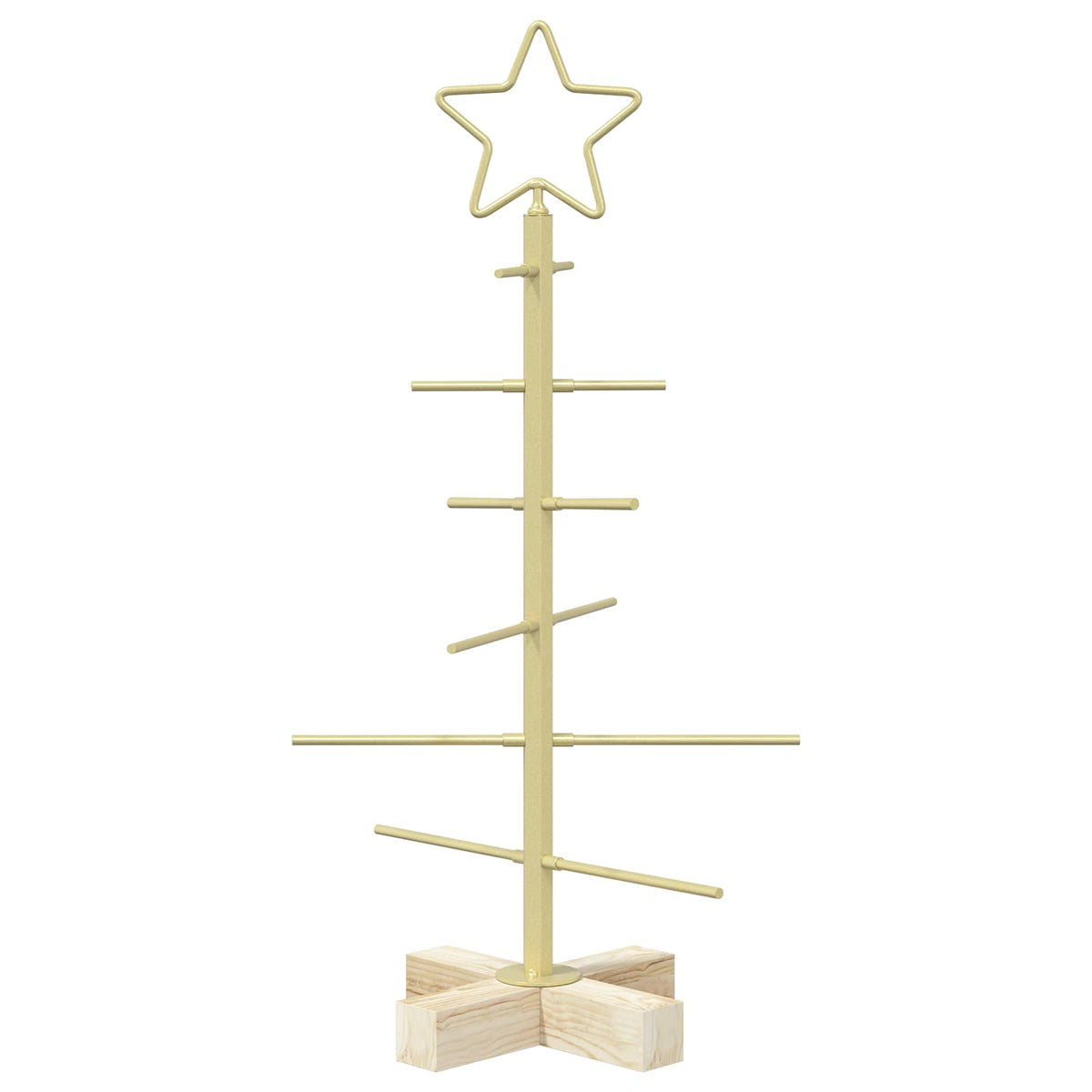Julgran i metall med fot KUOPIO 60 cm Stål Guld