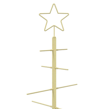 Julgran i metall med fot KUOPIO 90 cm Stål Guld