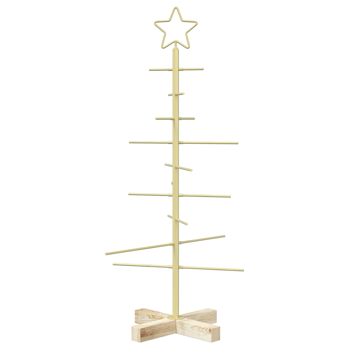 Julgran i metall med fot KUOPIO 90 cm Stål Guld