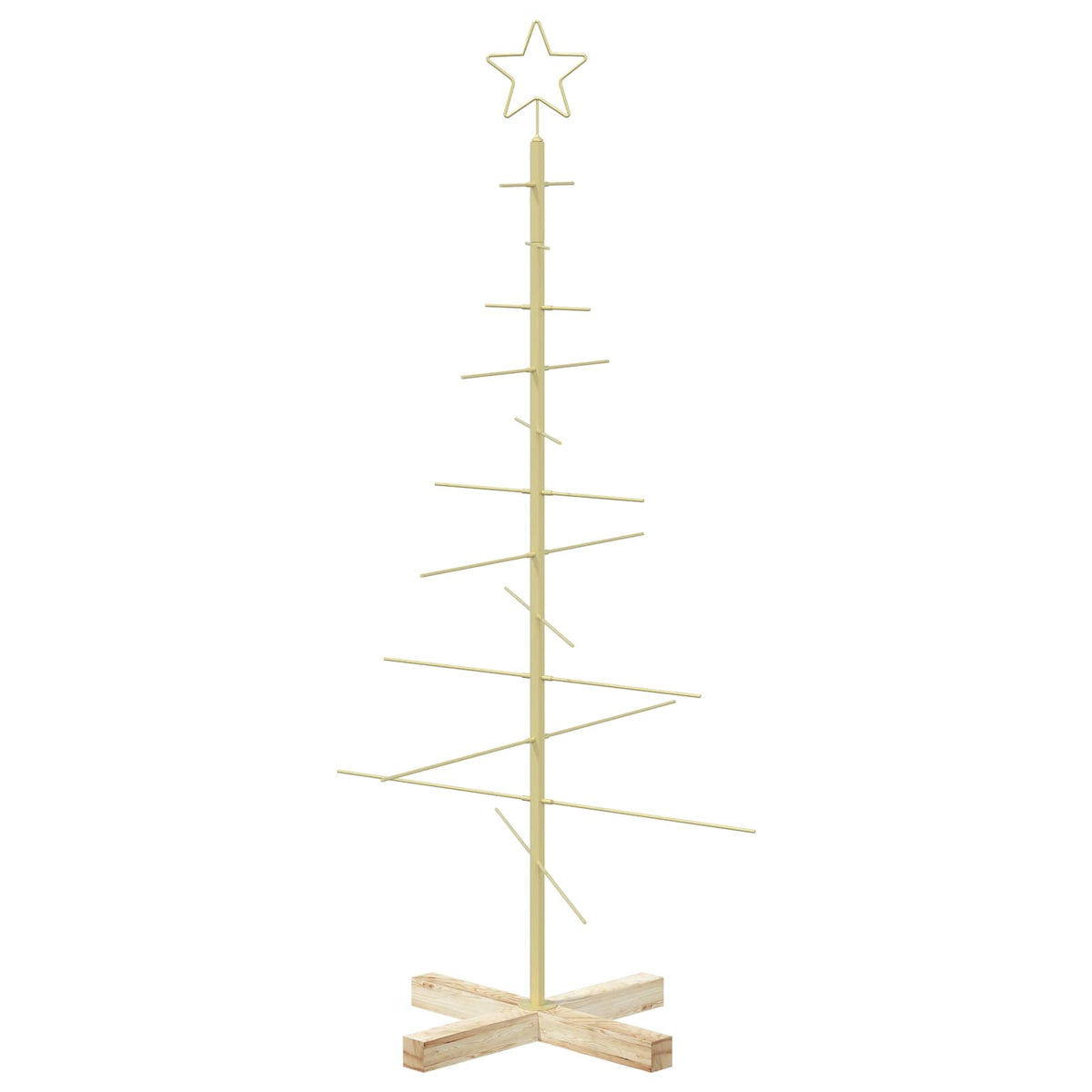 Julgran i metall med fot KUOPIO 120 cm Stål Guld