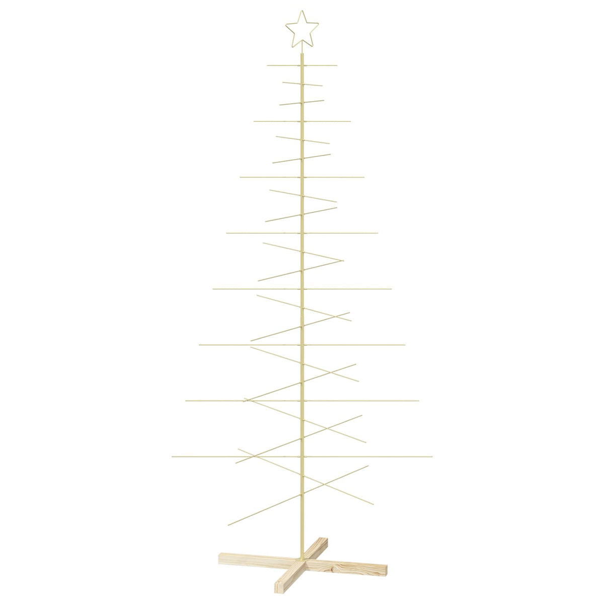 Julgran i metall med fot KUOPIO 210 cm Stål Guld