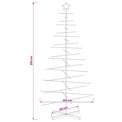 Julgran i metall med fot KUOPIO 210 cm Stål Guld