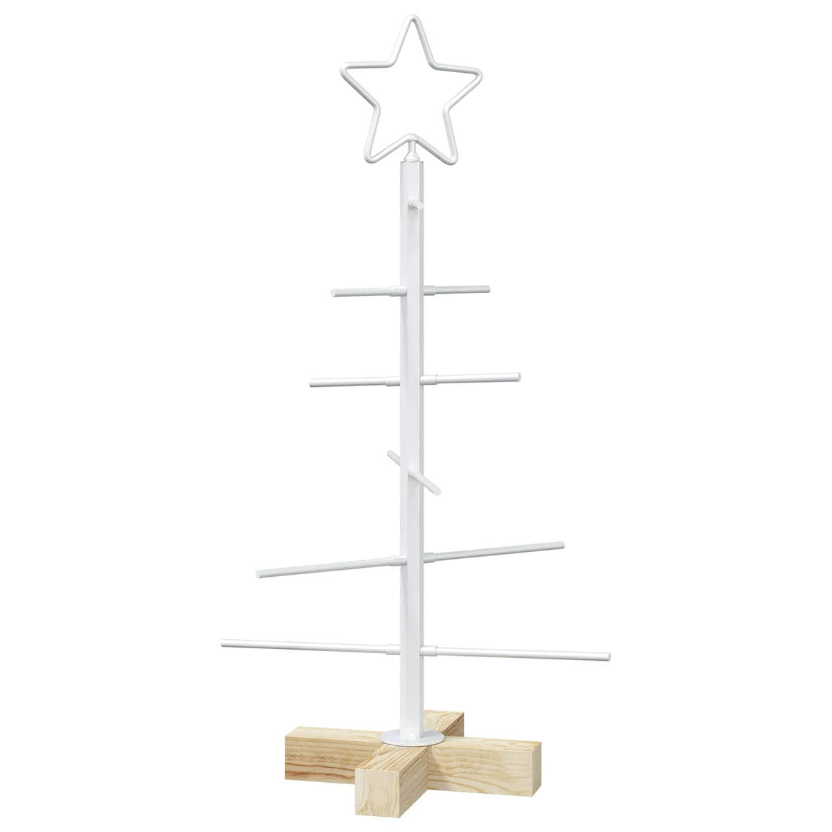 Julgran i metall med fot KUOPIO 60 cm Stål Vit