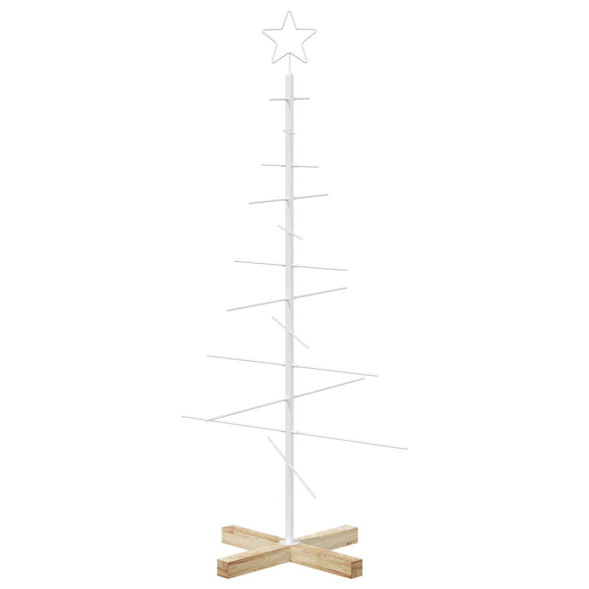 Julgran i metall med fot KUOPIO 120 cm Stål Vit