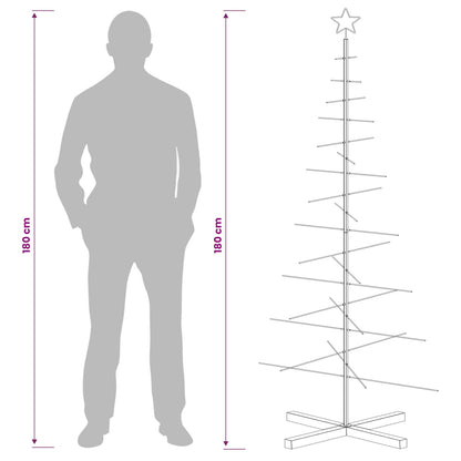 Julgran i metall med fot KUOPIO 180 cm Stål Vit