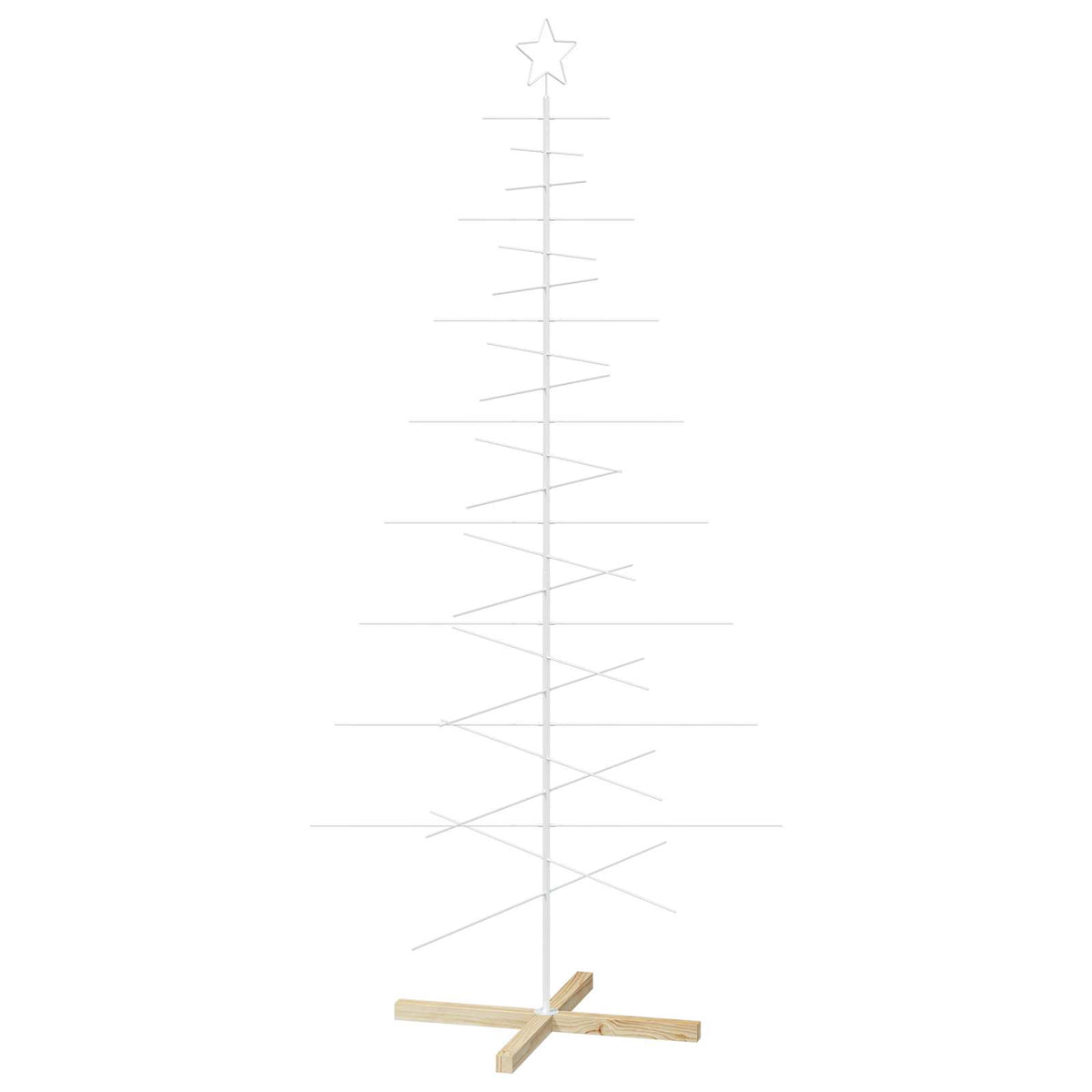 Julgran i metall med fot KUOPIO 210 cm Stål Vit