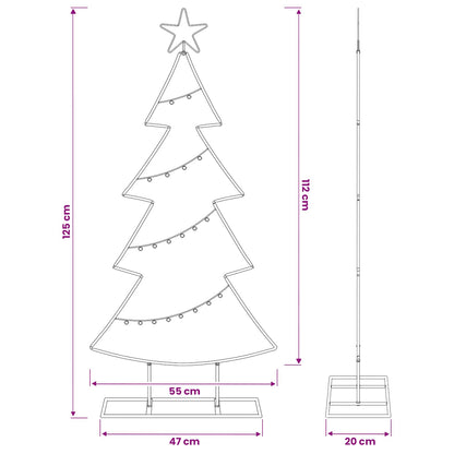 Julgran i metall med fot KUOPIO 125 cm Stål Vit