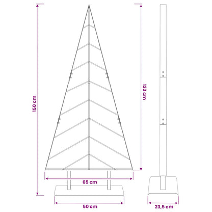 Julgran i metall med fot KUOPIO 150 cm Stål Svart