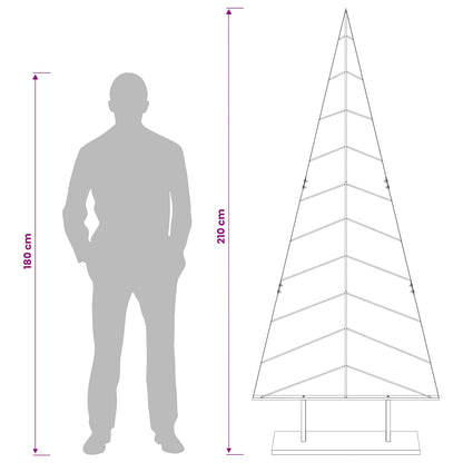Julgran i metall med fot KUOPIO 210 cm Stål Vit