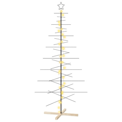 Julgran i metall med fot KUOPIO 210 cm Varmvit Stål Svart