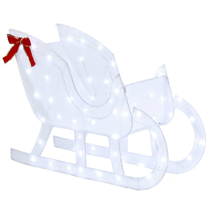 Ren Pull Släde LOVIISA 200 LED-lampor Kallvit