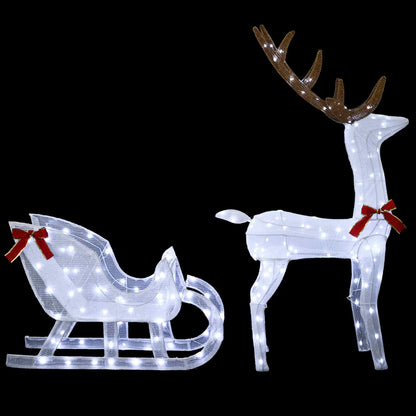 Ren Pull Släde LOVIISA 200 LED-lampor Kallvit