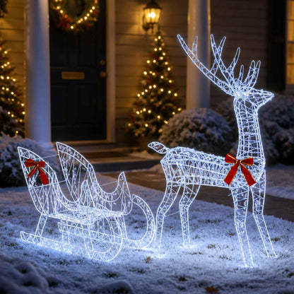 Ren Pull Släde LOVIISA 450 LED-lampor Kallvit