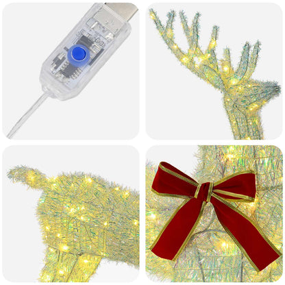 Ren Pull Släde LOVIISA 200 LED-lampor Varmvit