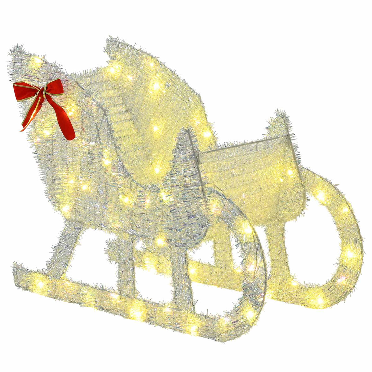 Ren Pull Släde LOVIISA 200 LED-lampor Varmvit