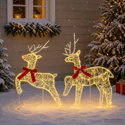 Julren 2 st 40 LED-lampor Varmvit 43 x 19 x 65 cm