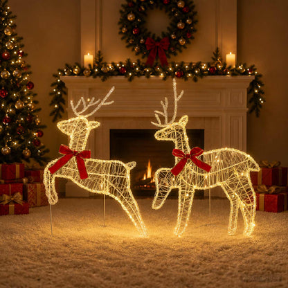 Julren 2 st 40 LED-lampor Varmvit 43 x 19 x 65 cm