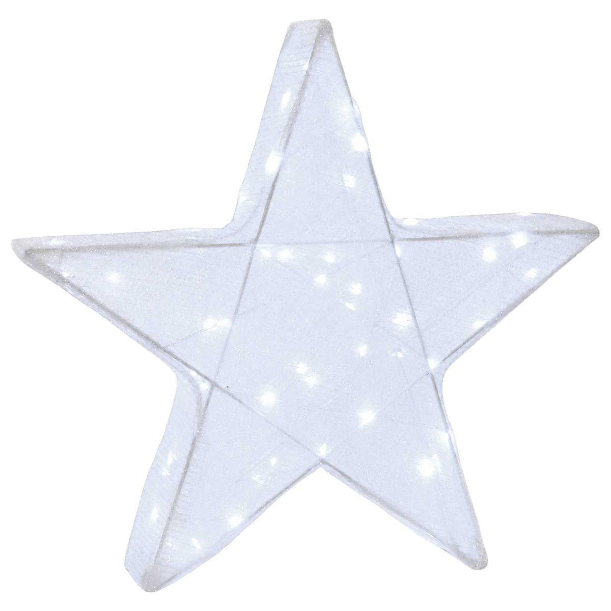 3D-julstjärna 50 LED-lampor Kallvit 55 x 53,5 x 10 cm