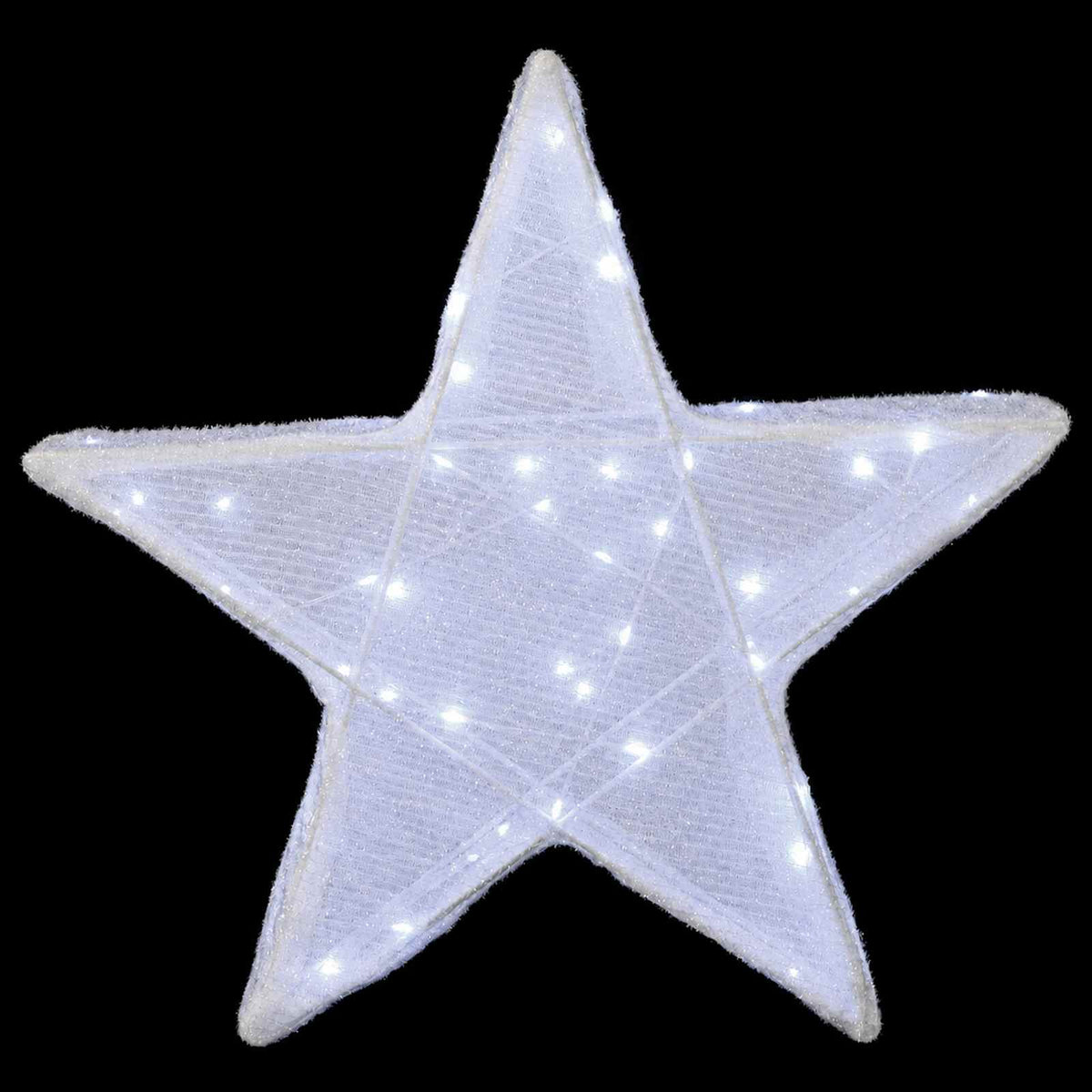 3D-julstjärna 50 LED-lampor Kallvit 55 x 53,5 x 10 cm