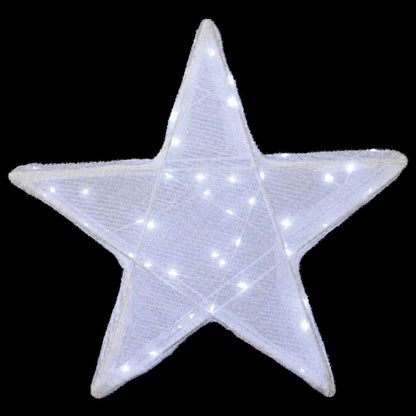 3D-julstjärna 50 LED-lampor Kallvit 55 x 53,5 x 10 cm