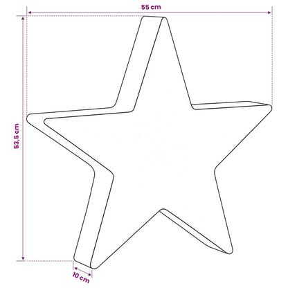 3D-julstjärna 50 LED-lampor Kallvit 55 x 53,5 x 10 cm