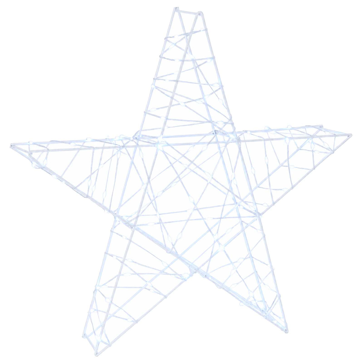 3D-julstjärna 120 LED-lampor Kallvit 55 x 53,5 x 10 cm