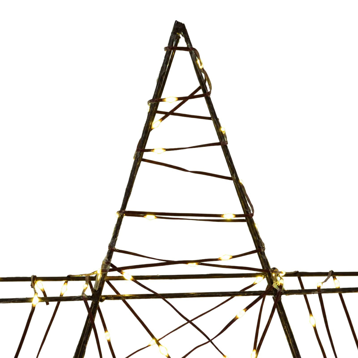3D-julstjärna 120 LED-lampor Varmvit 55 x 53,5 x 10 cm