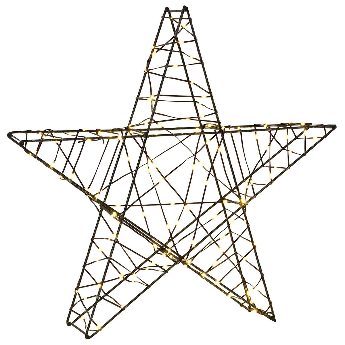 3D-julstjärna 120 LED-lampor Varmvit 55 x 53,5 x 10 cm