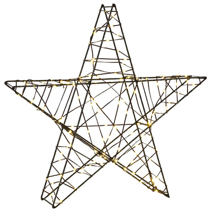 3D-julstjärna 120 LED-lampor Varmvit 55 x 53,5 x 10 cm
