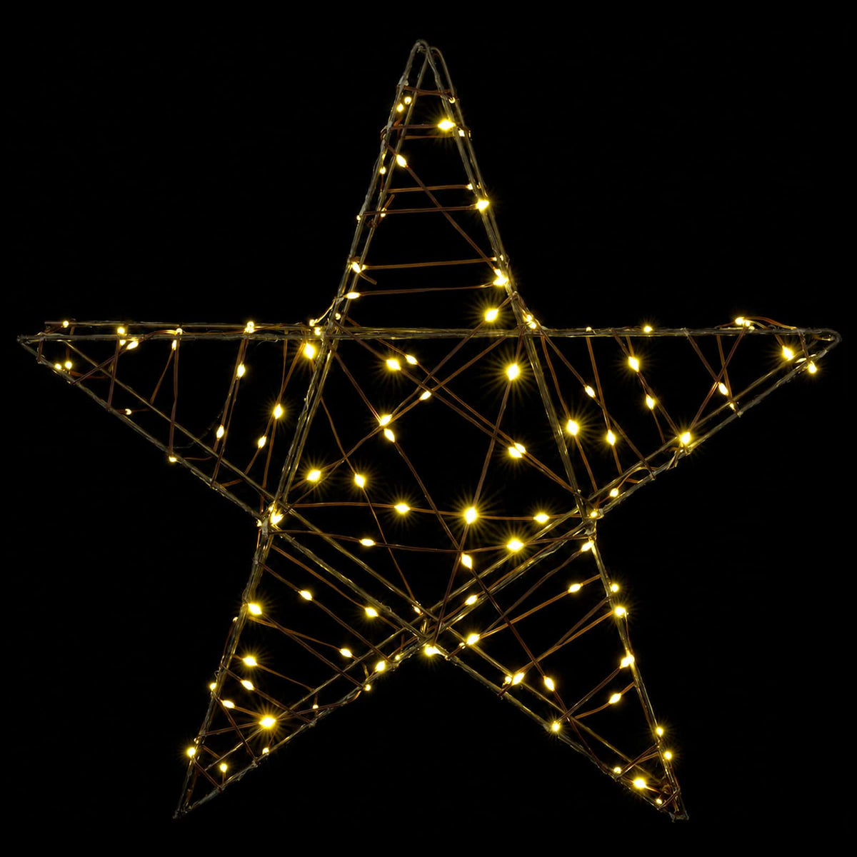 3D-julstjärna 120 LED-lampor Varmvit 55 x 53,5 x 10 cm