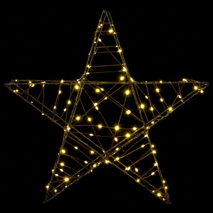 3D-julstjärna 120 LED-lampor Varmvit 55 x 53,5 x 10 cm
