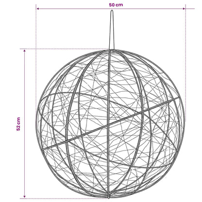 Julfinialslampa 750 LED-lampor Varmvit Ø 50 x 52 cm