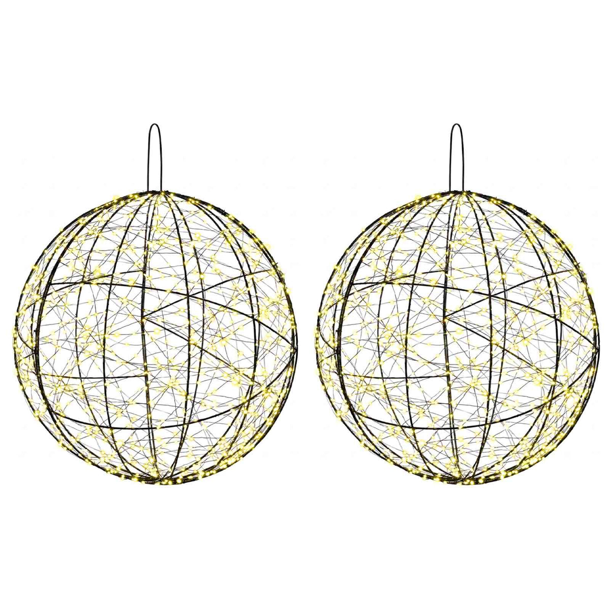 Julfinialslampa 2 st 1900 LED-lampor Varmvit Ø 60 x 63 cm