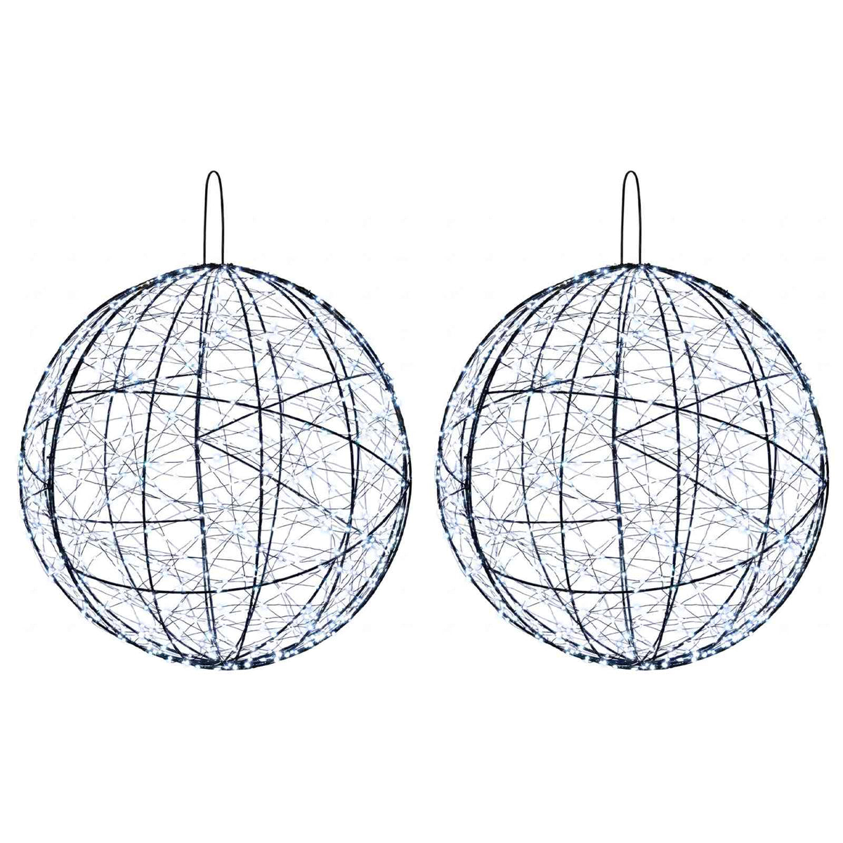 Julfinialslampa 2 st 1900 LED-lampor Kallvit Ø 60 x 63 cm