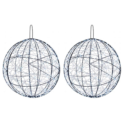 Julfinialslampa 2 st 1900 LED-lampor Kallvit Ø 60 x 63 cm