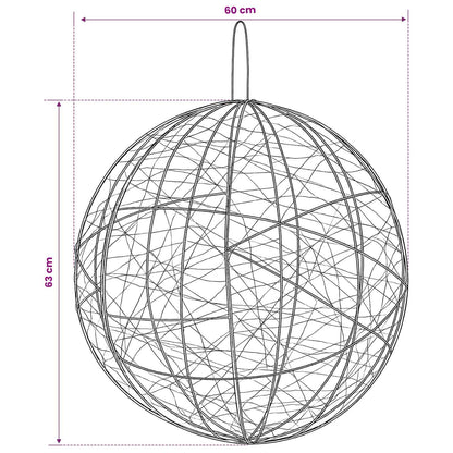Julfinialslampa 2 st 1900 LED-lampor Kallvit Ø 60 x 63 cm