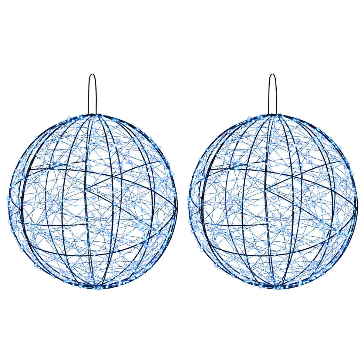 Julfinialslampa 2 st 1900 LED-lampor Blå Ø 60 x 63 cm