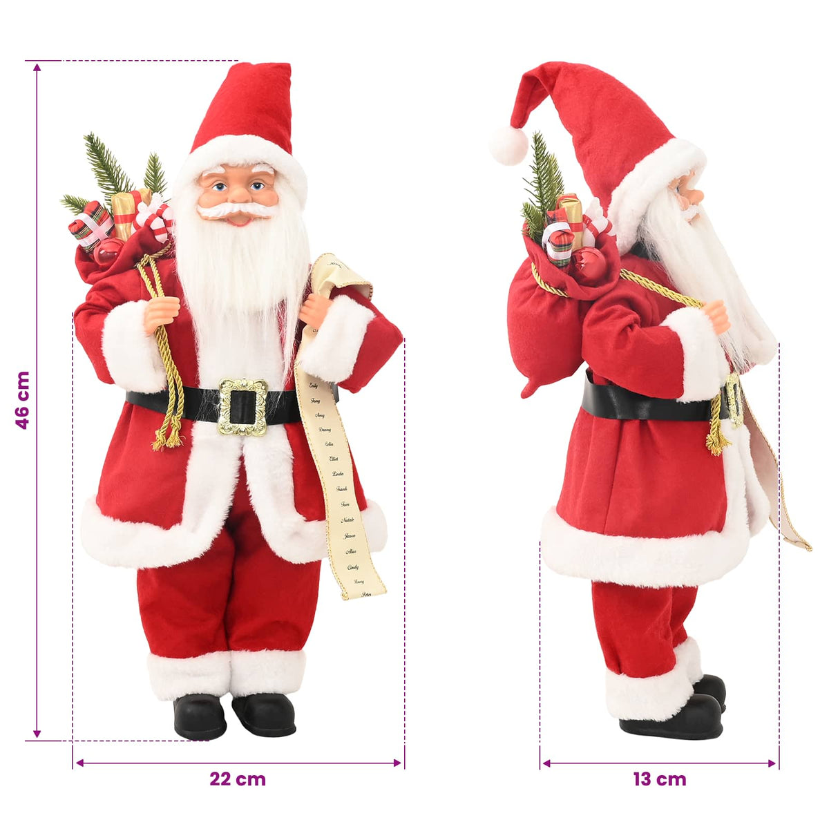 Jultomtefigur Röd 46 cm Polyester