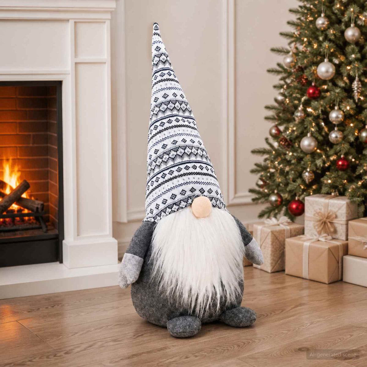 Julnisse Grå 45 cm Polyester