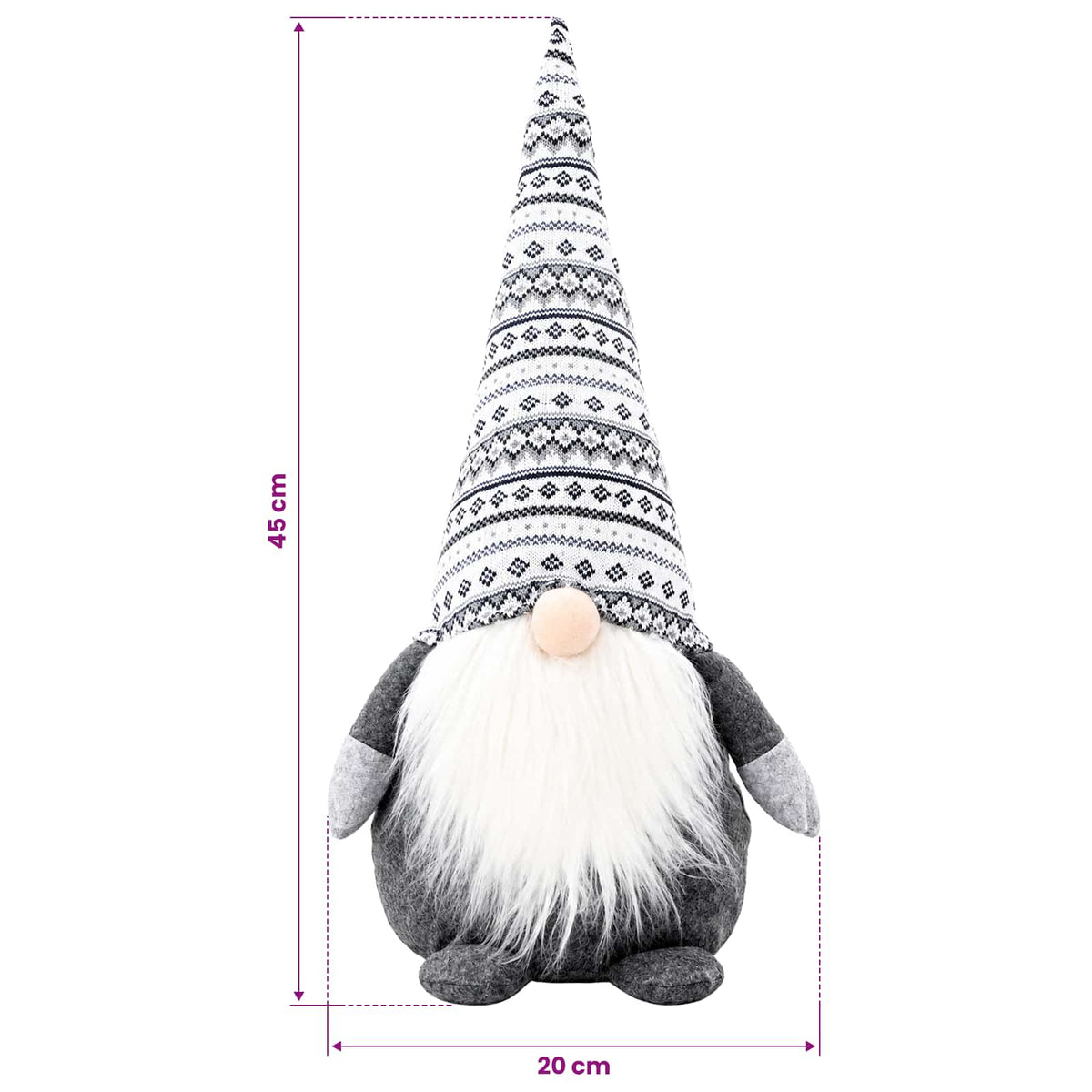 Julnisse Grå 45 cm Polyester