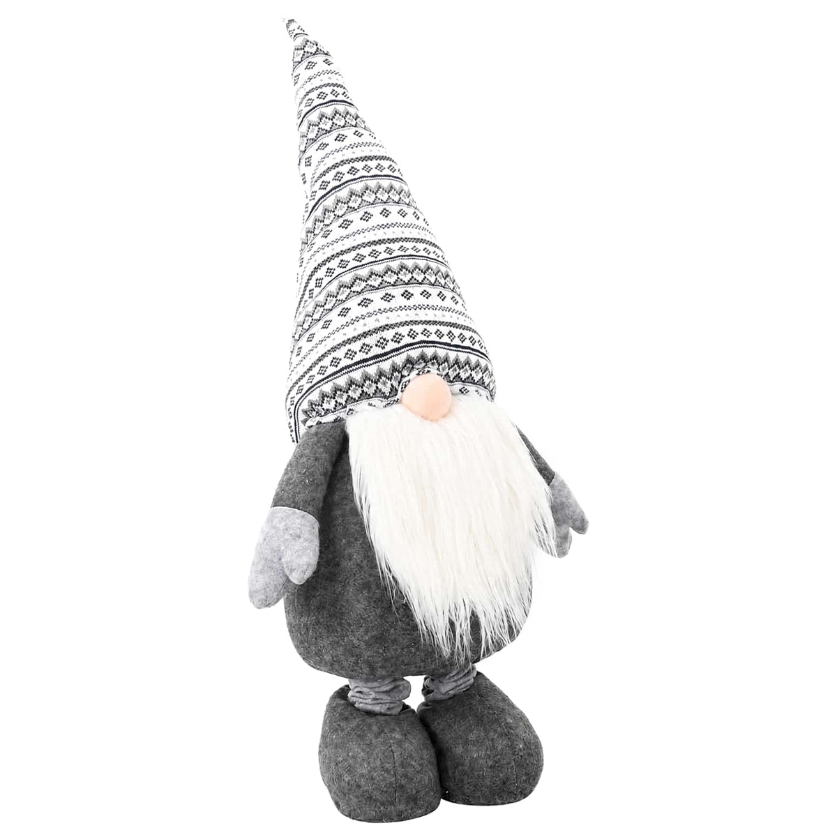 Julnisse med teleskopben Grå 130 cm Polyester