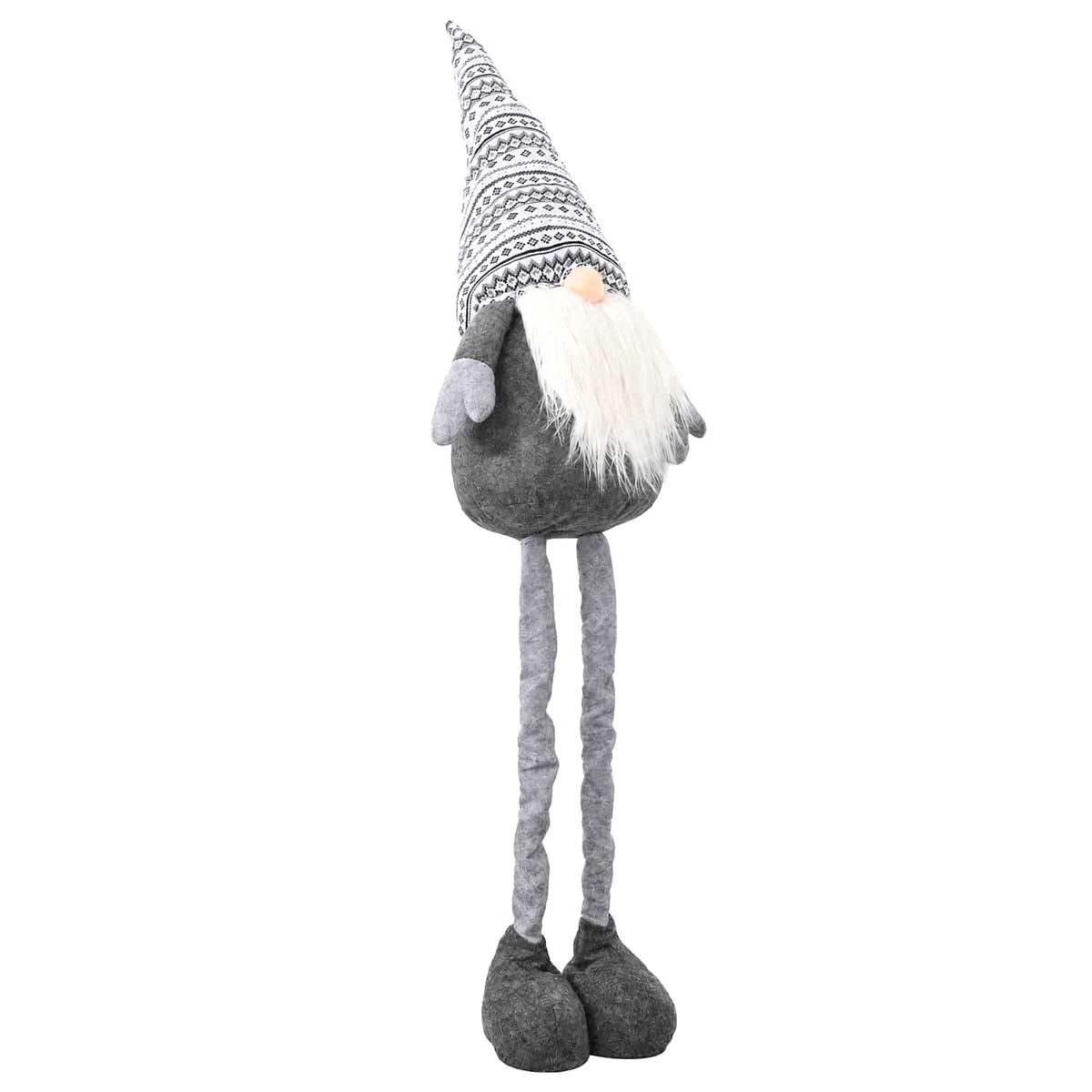 Julnisse med teleskopben Grå 130 cm Polyester