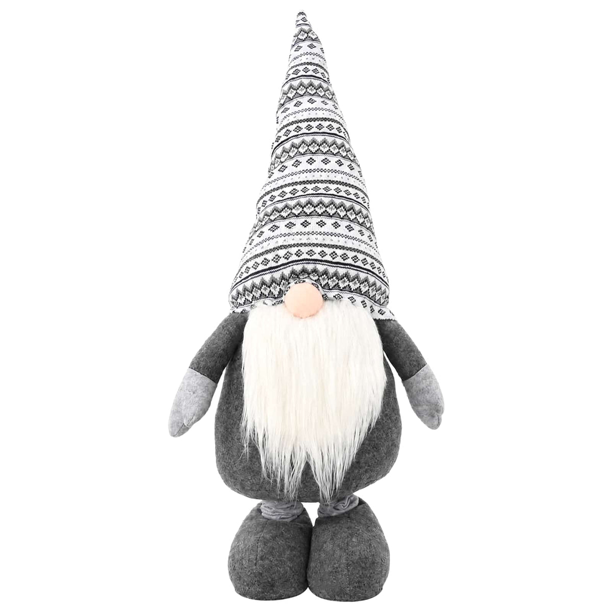 Julnisse med teleskopben Grå 130 cm Polyester