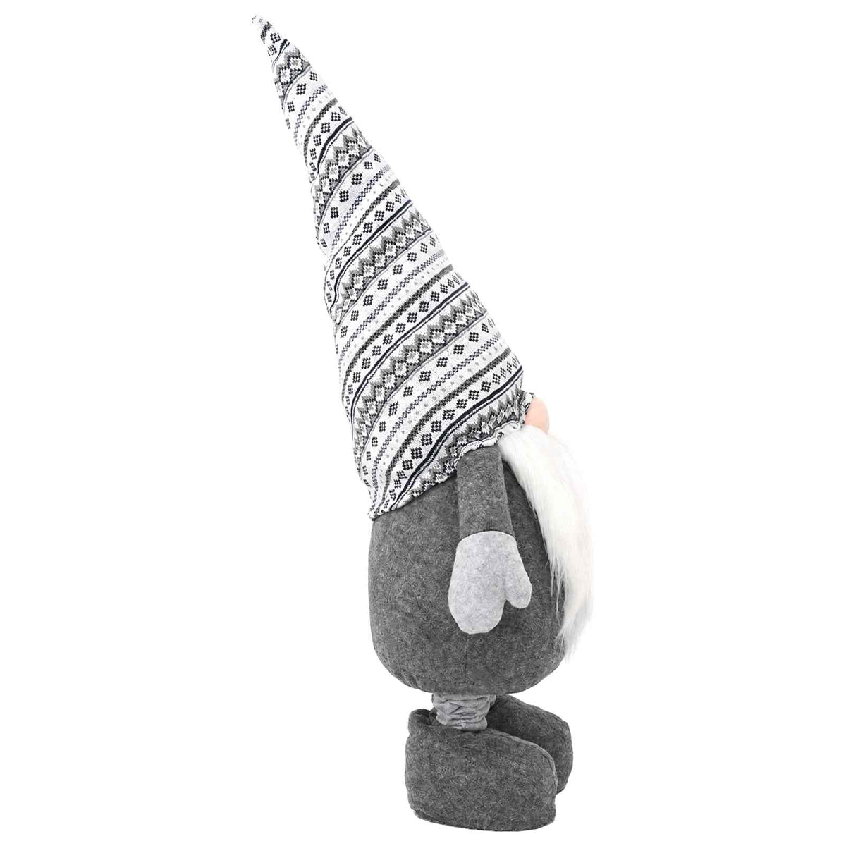 Julnisse med teleskopben Grå 130 cm Polyester